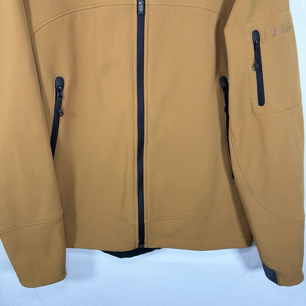 Eastern Mountain Sports Full Zip Fleece Lined Hooded Jacket Mens Large Brown - Picture 3 of 15